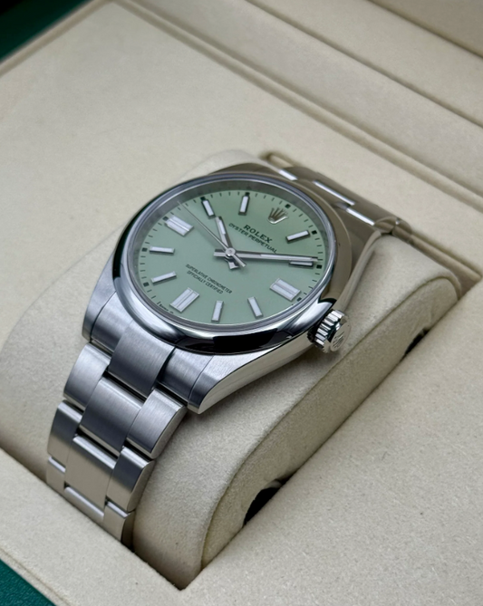 NEW 2025 Oyster Perpetual Assembled (100) 41mm 134300 Pistachio Dial
