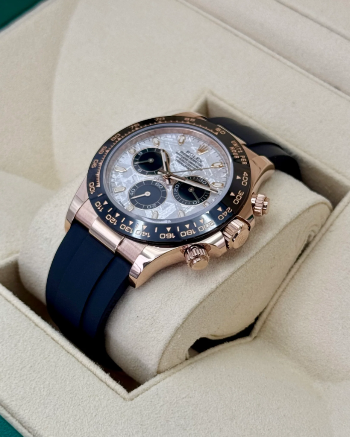 Daytona Assembled 40mm 116515LN Rose-Plated Oysterflex Meteorite Dial