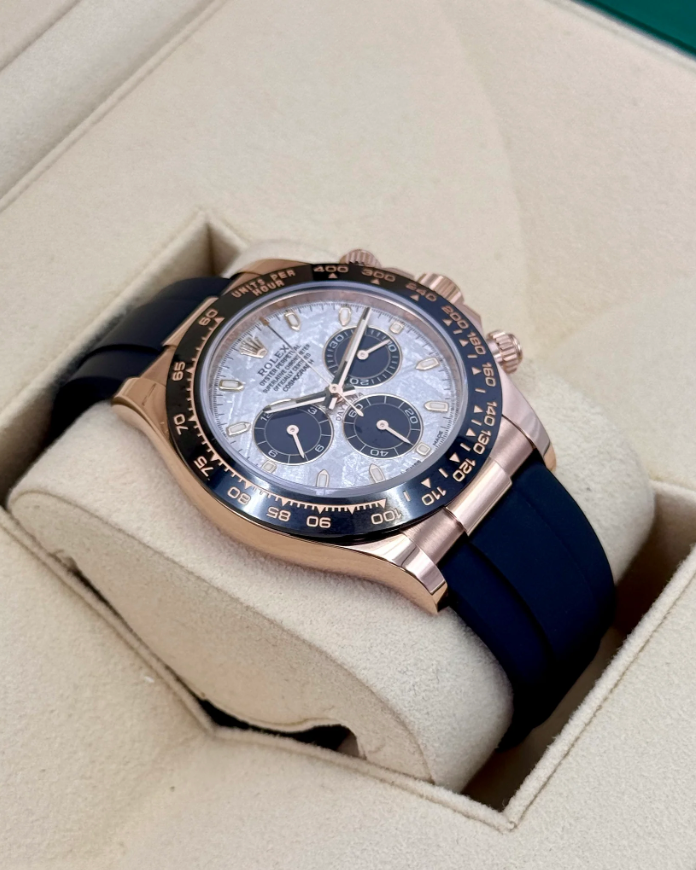 Daytona Assembled 40mm 116515LN Rose-Plated Oysterflex Meteorite Dial