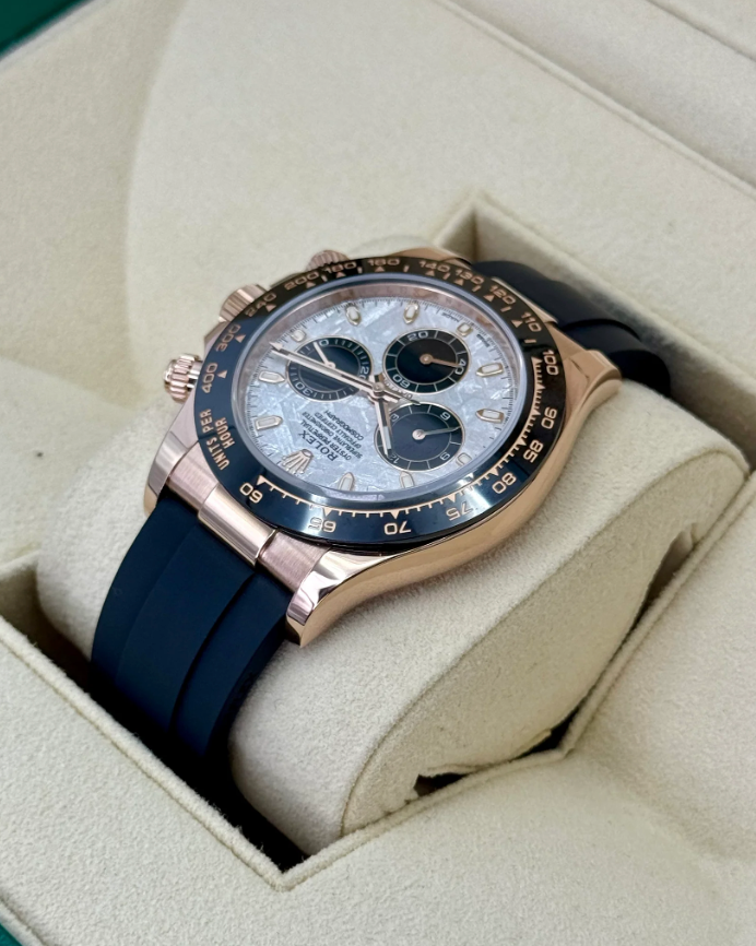 Daytona Assembled 40mm 116515LN Rose-Plated Oysterflex Meteorite Dial
