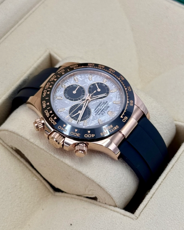 Daytona Assembled 40mm 116515LN Rose-Plated Oysterflex Meteorite Dial