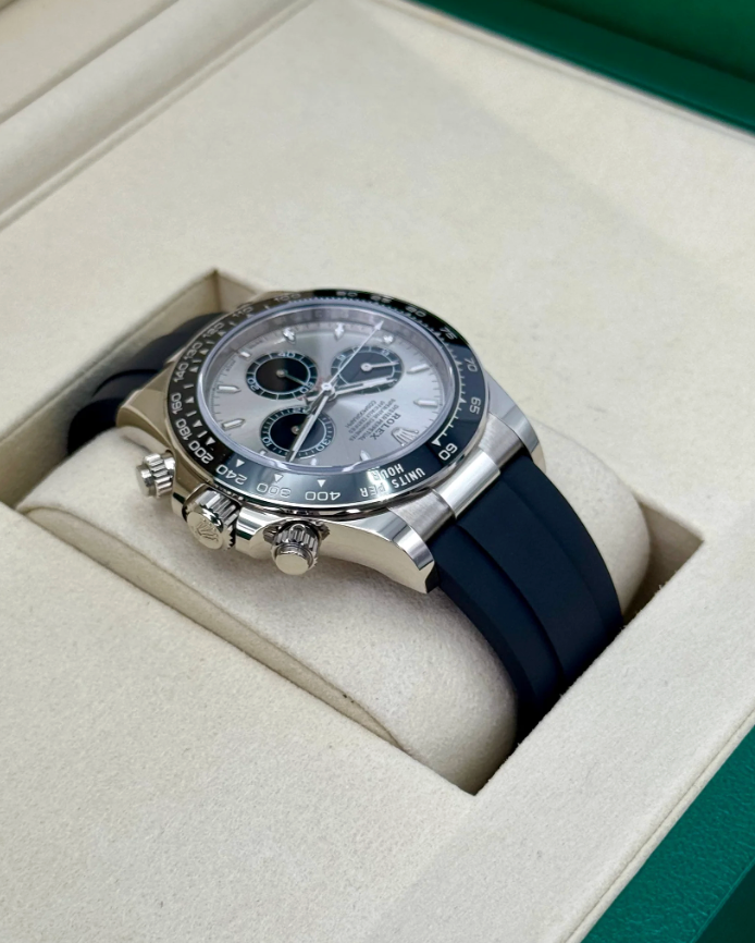 NEW 2025 Daytona Assembled (100) 40mm 126519LN White Gold Oysterflex Silver Ghost Dial