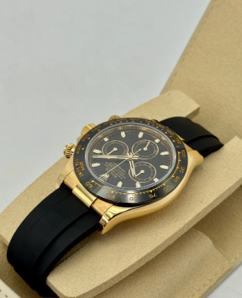 Daytona Monterad 40mm 116518LN Gult Guld Oysterflex Svart Urskiva (CPO)