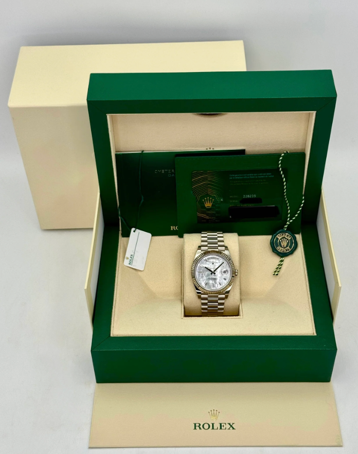 Day-Date Assembled 40mm 228239 Presidential White Gold MOP Diamond Dial