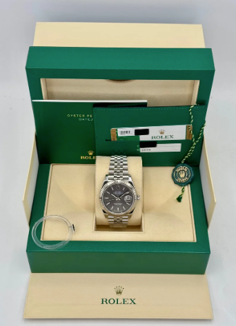 Datejust montiert (100) 36m 126334 Jubilee-Rhodium-Zifferblatt