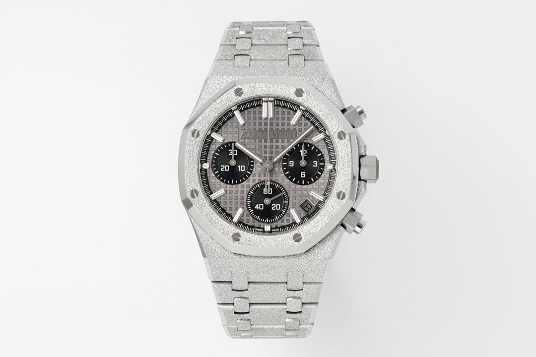 AP Assembled 90% 26240BC Frosted White Gold plated Grey Dial