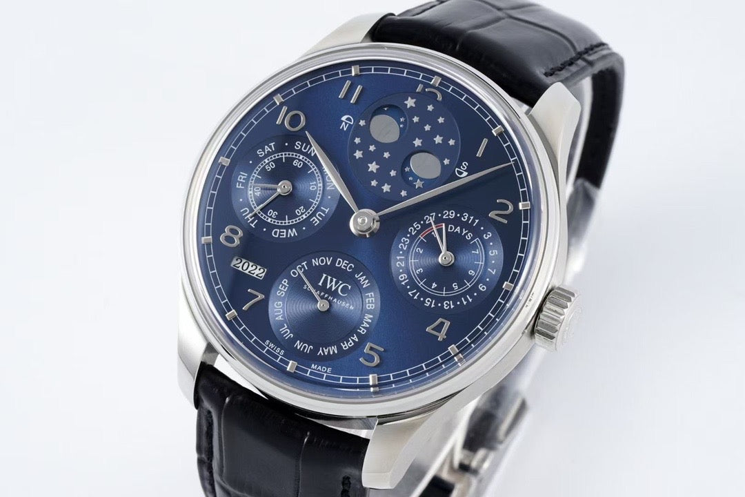 IW503302 IWC Samlet (100) 44mm Portuguese Evighedskalender blå urskive