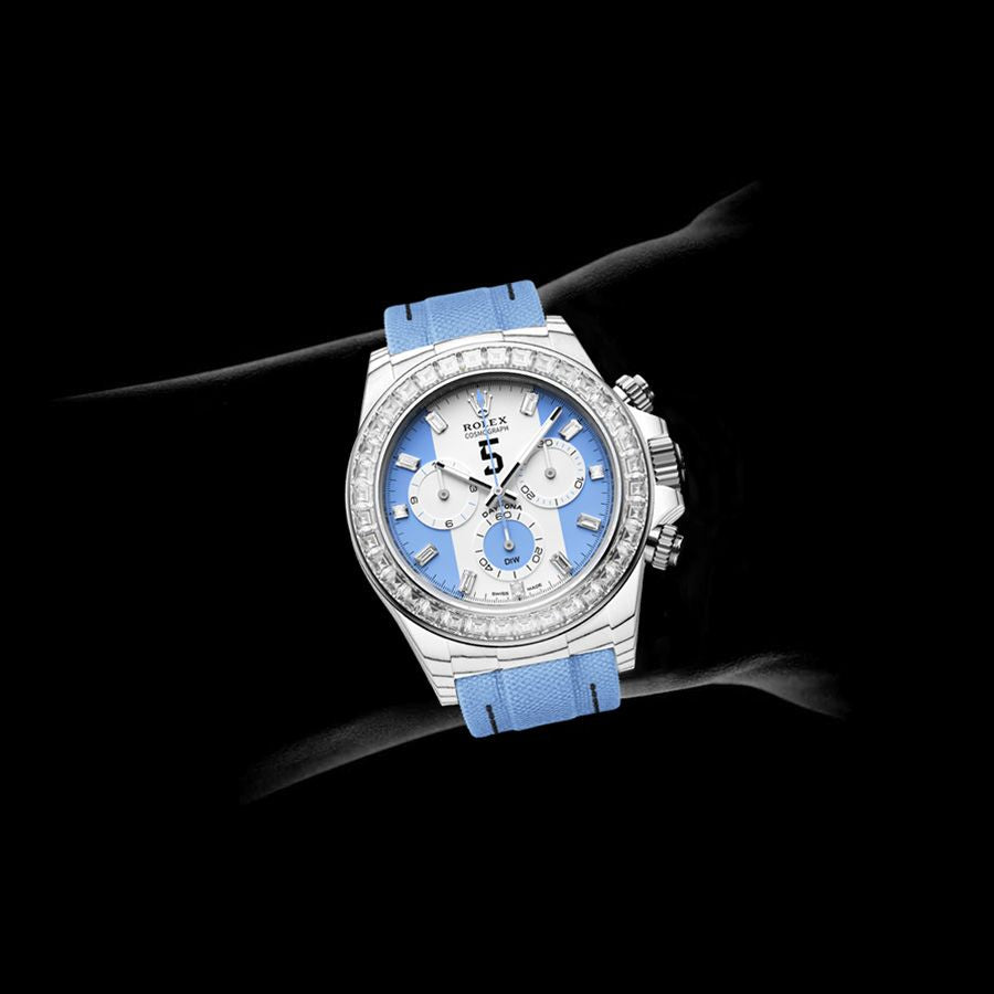 Dw Daytona 40 mm Oyster, Schwarz, zusammengestellt von Leandro Paredes