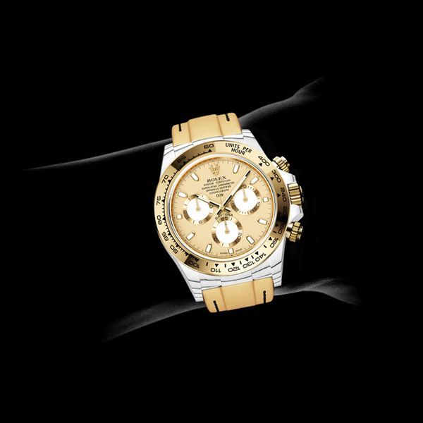 Dw Daytona 41 mm Oyster samlet i Golden Essence