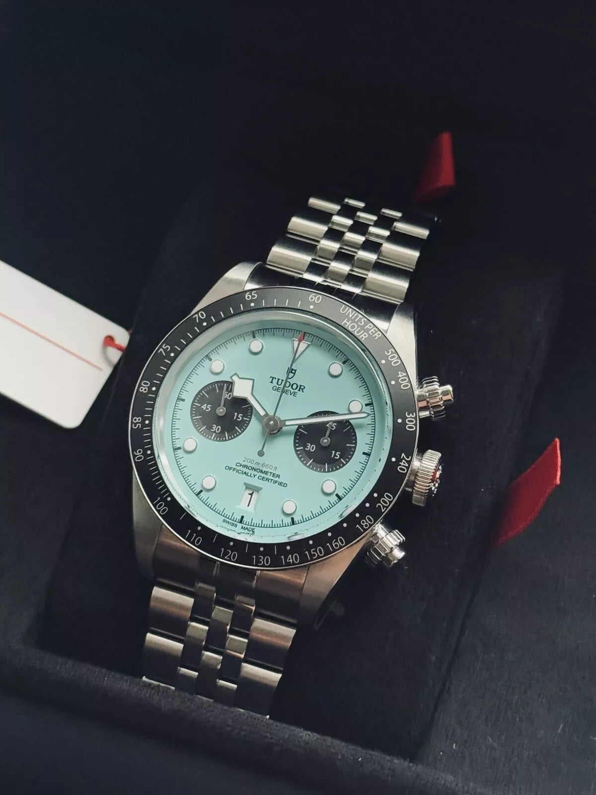 TD Black Bay 79360N 41mm Steel Flamingo Blue Dial Watch