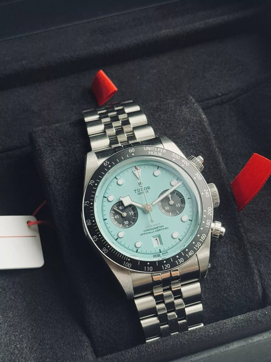 TD Black Bay 79360N 41mm Steel Flamingo Blue Dial Watch