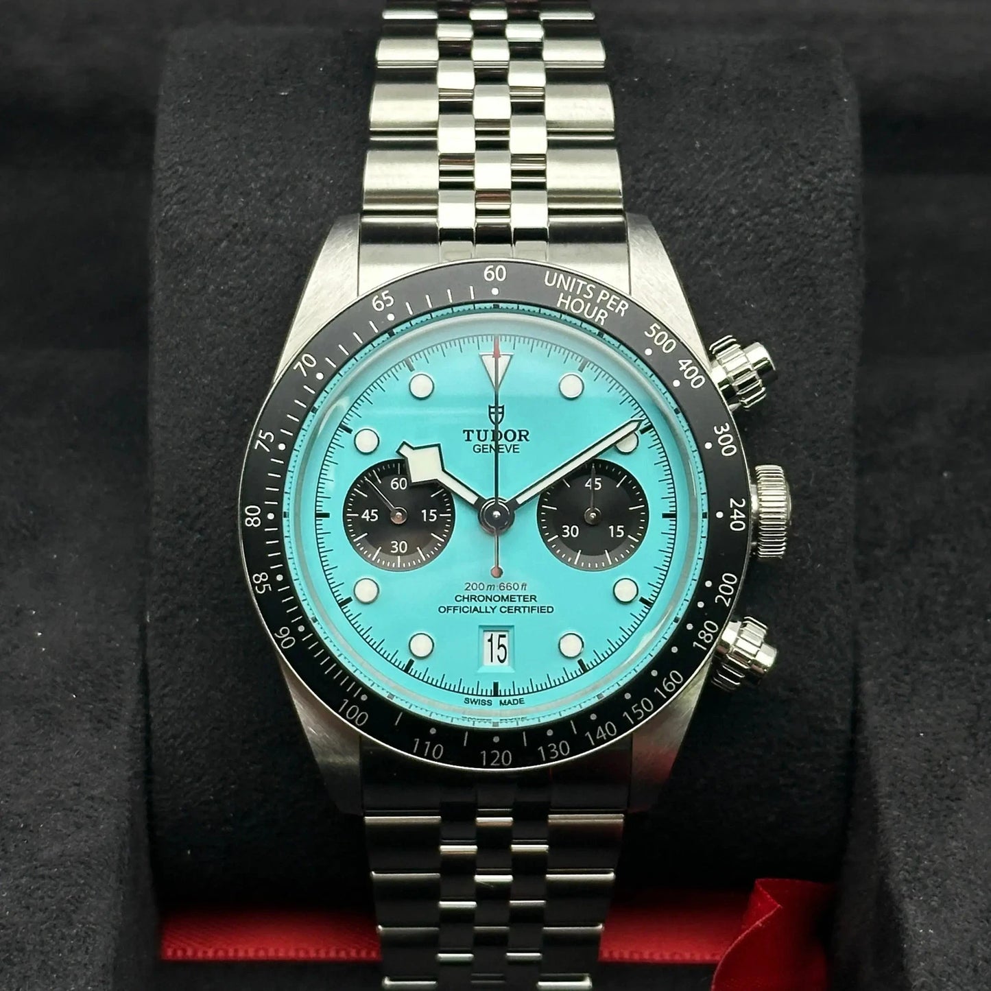 TD Black Bay 79360N 41mm Steel Flamingo Blue Dial Watch