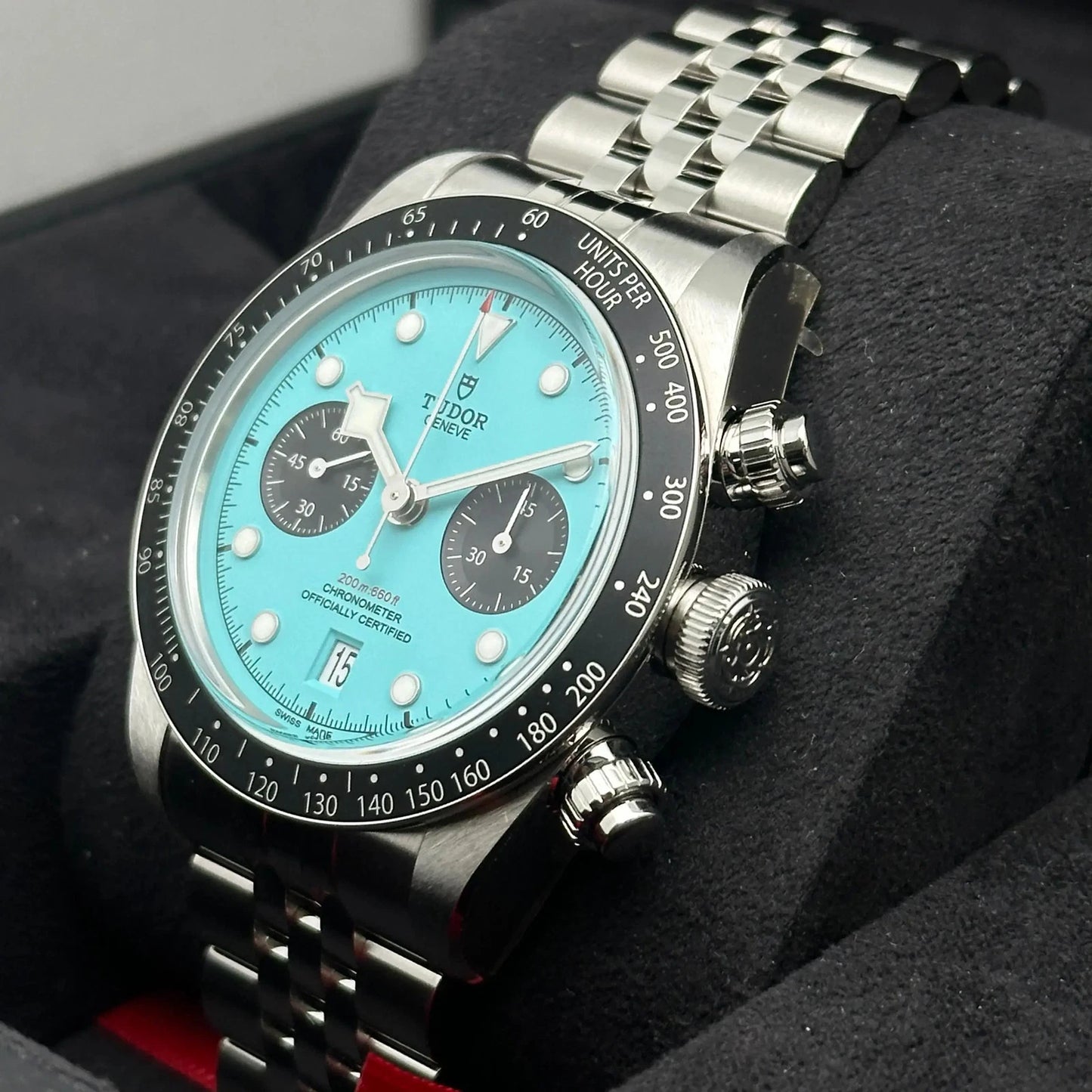 TD Black Bay 79360N 41mm Steel Flamingo Blue Dial Watch