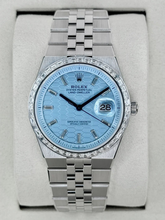 Land-Dweller 90% 36 mm steel and Diamond Moissanite