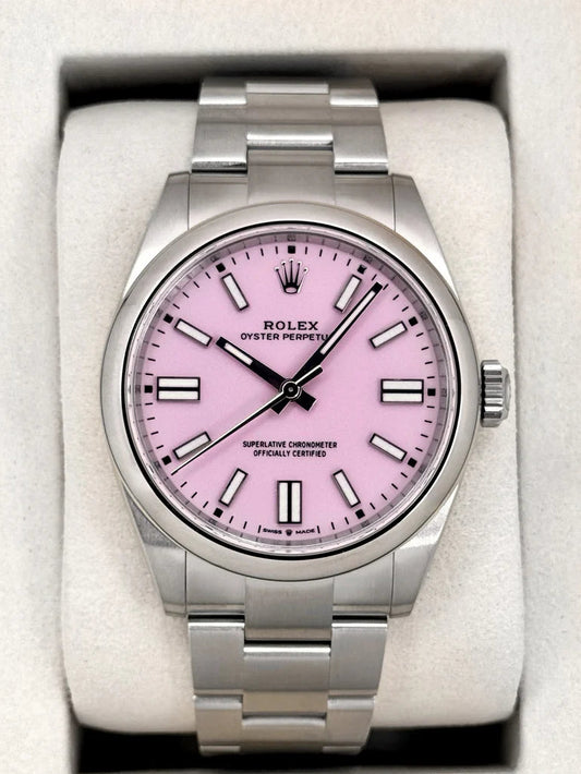 NEW 2025 Oyster Perpetual Assembled (100) 41mm 134300 Candy Pink Dial