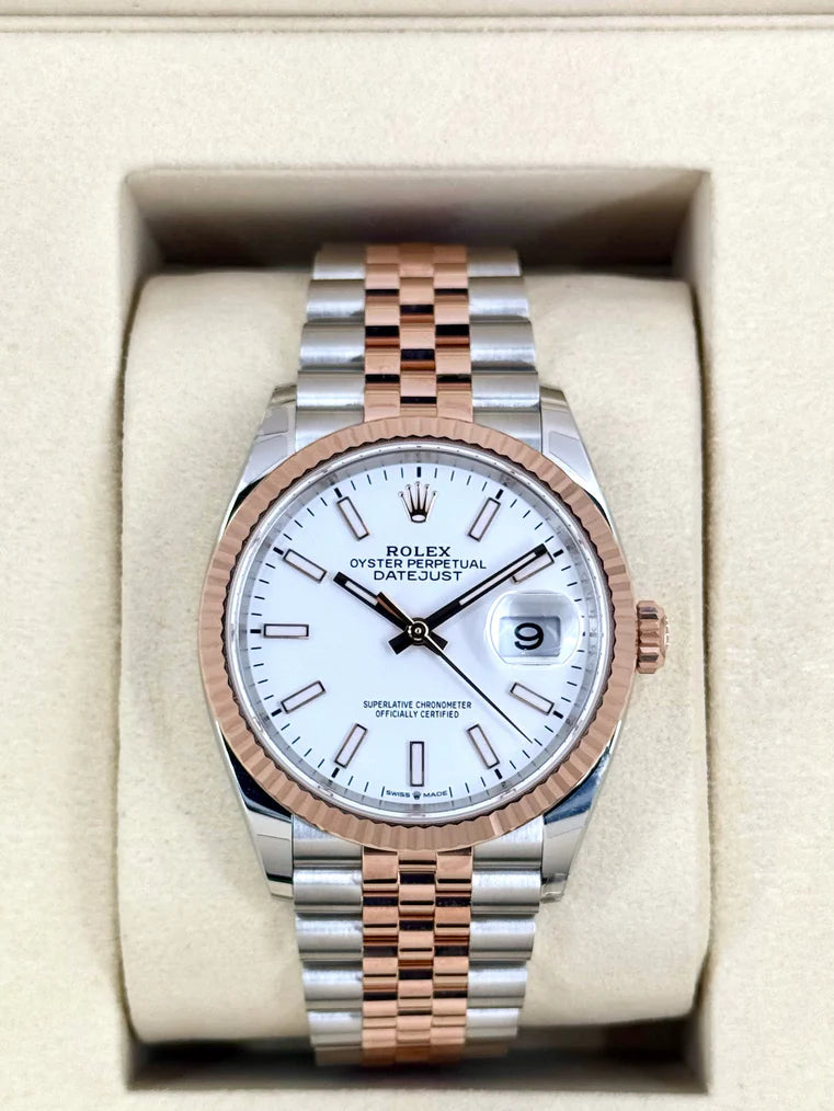 NEW 2025 Datejust Assembled (100) 36mm 126231 Two-Tone Jubilee White Dial