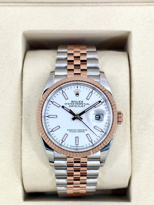 NEW 2025 Datejust Assembled (100) 36mm 126231 Two-Tone Jubilee White Dial