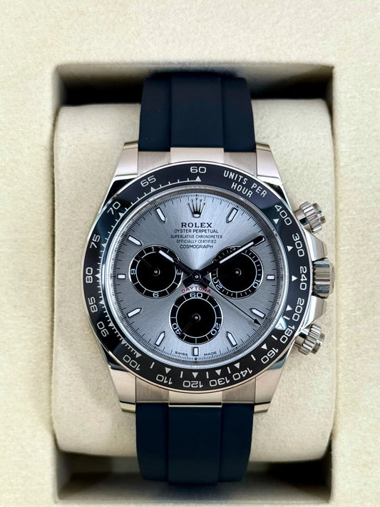 NEW 2025 Daytona Assembled (100) 40mm 126519LN White Gold Oysterflex Silver Ghost Dial