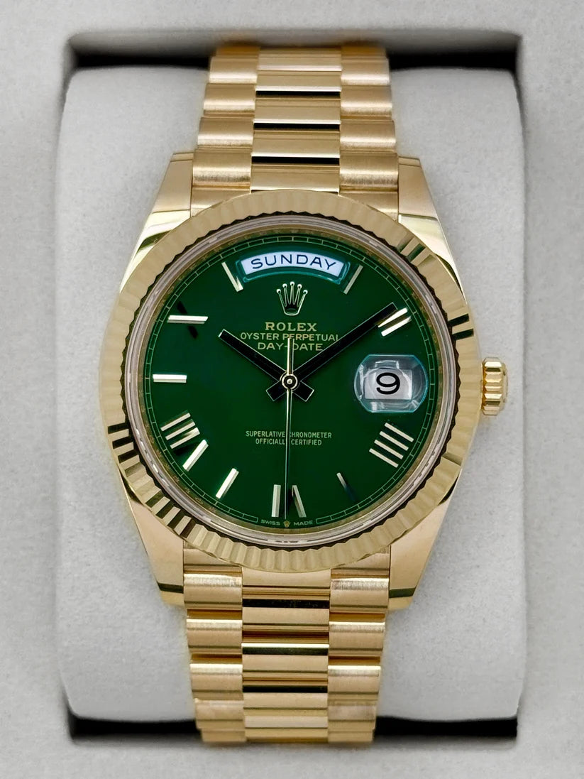 NEW 2026 Day-Date Assembled 40mm 228238 Presidential Green Dial
