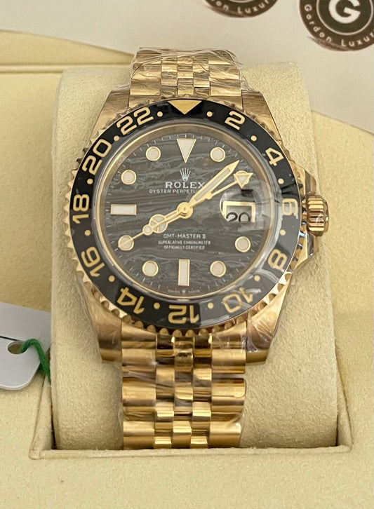 NEW 2025 GMT-Master II Assembled (100) 40mm 126718GRNR Yellow Gold-plated steel Jubilee Iron eye Dial
