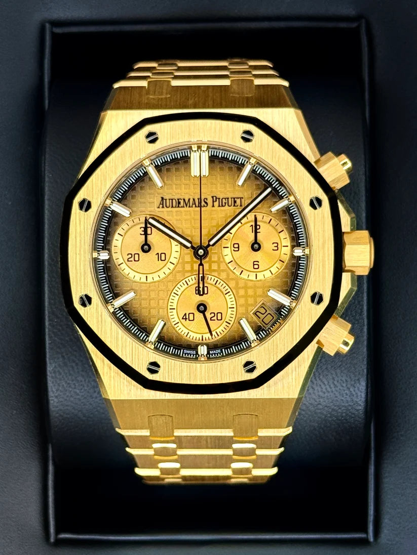 AP Assemblato al 90% Royal Oak Chronograph 41mm 26240BA Quadrante dorato