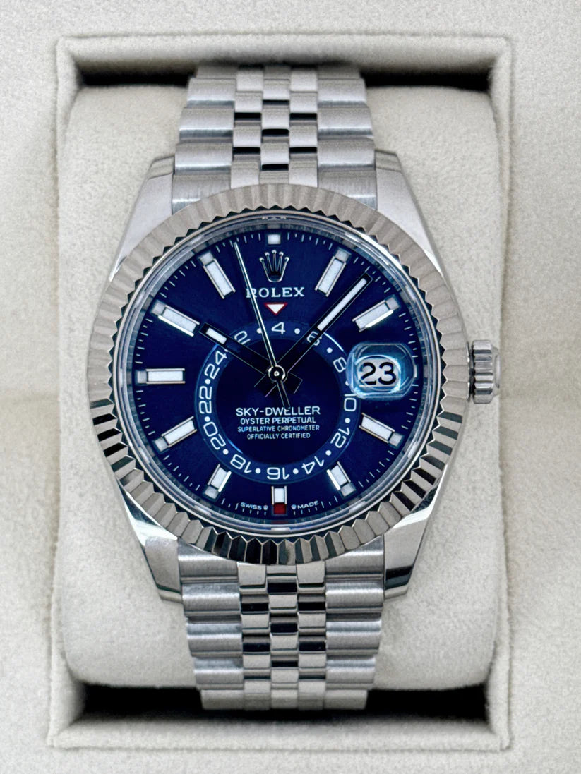 Sky-Dweller Samlet 42mm 336934 Jubilee Blåt Skive