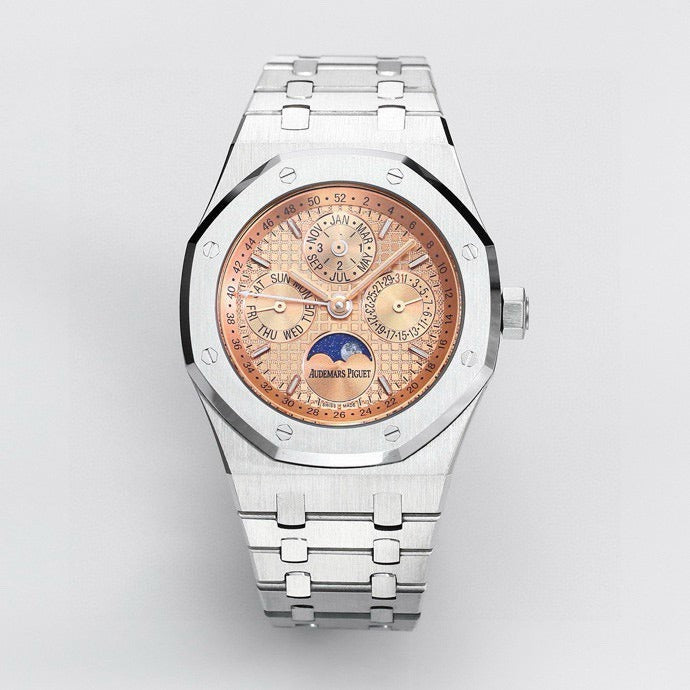 AP Montierte Royal Oak Ewiger Kalender 41mm  26574ST roséfarbenes Zifferblatt