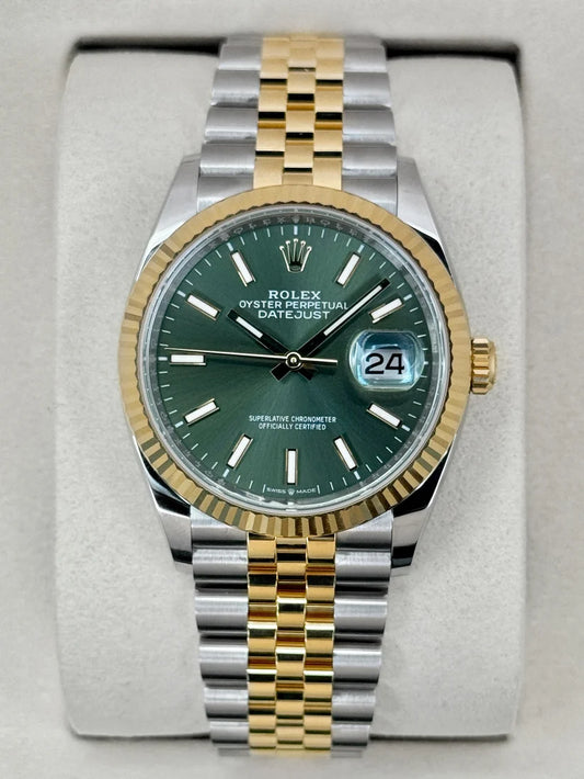 Datejust Assembled (100) 36mm 126233 Two-Tone Jubilee Olive Green Dial