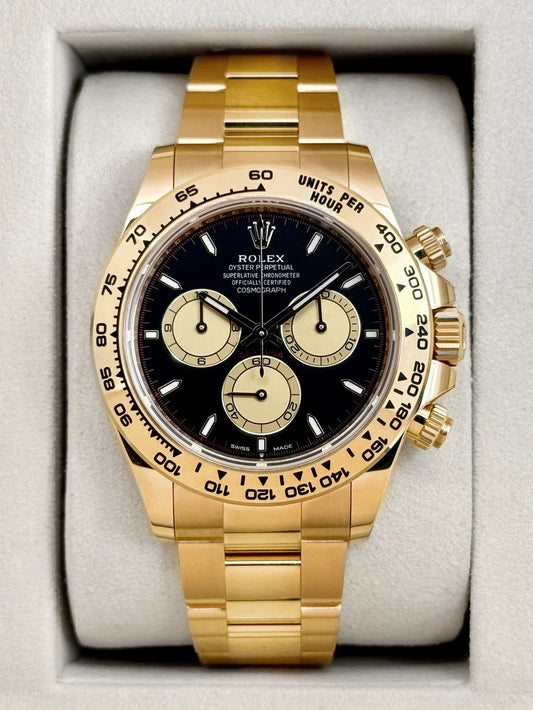 Nouvelle Daytona 2026 assemblée (100) « Paul Newman » 40 mm 126508 en or jaune, cadran noir