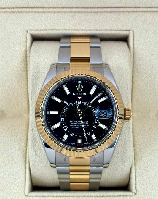 Sky-Dweller Assembled 42mm 326933 Two-Tone Oyster Black Dial