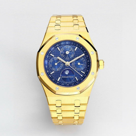 AP Assembled Royal Oak Perpetual Calendar 41mm steel-yellow 26574ST blue dial