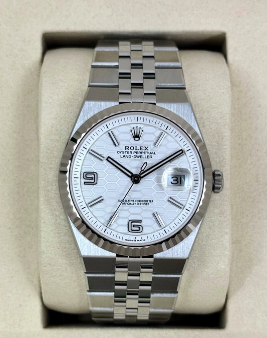 NEW 2025 Land-Dweller 90% 40mm 127334 Stainless Steel Jubilee White Dial