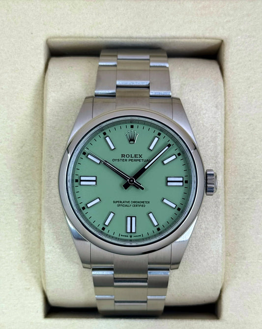 NEW 2025 Oyster Perpetual Assembled (100) 36mm 134300 Pistachio Dial