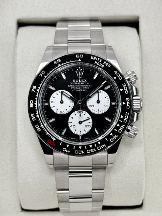 Daytona Geassembleerde "Le Mans" 40mm 126529LN Wit Zwarte Wijzerplaat
