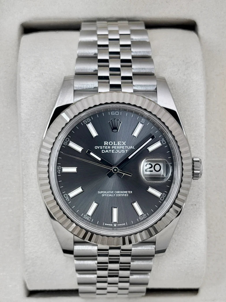 Datejust Zusammengebaut (100) 41m 126334 Jubilee Rhodium Zifferblatt