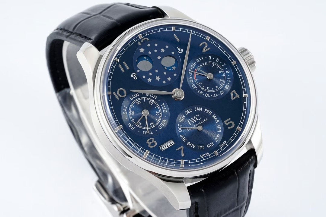 IW503302 IWC Samlet (100) 44mm Portuguese Evighedskalender blå urskive