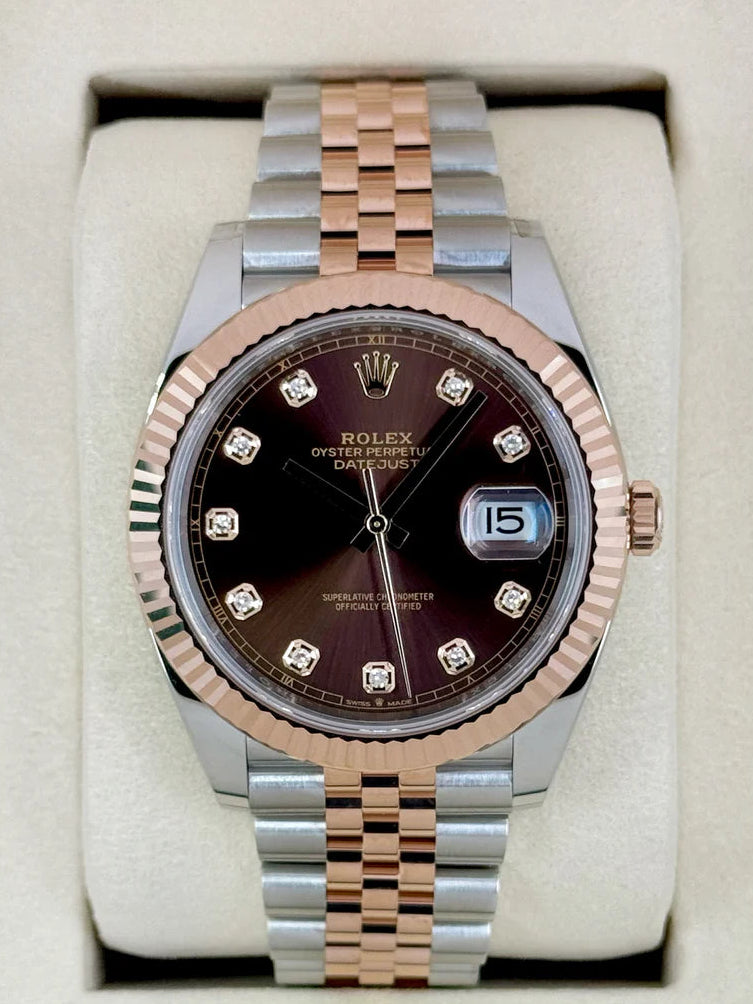 Datejust Samlet (100) 41mm 126331 Tofarvet Chokolade Diamant Skive