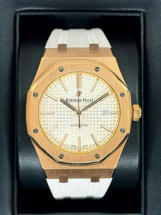 AP Assembled 90% Royal Oak 41mm 15400OR Rose Gold White Dial
