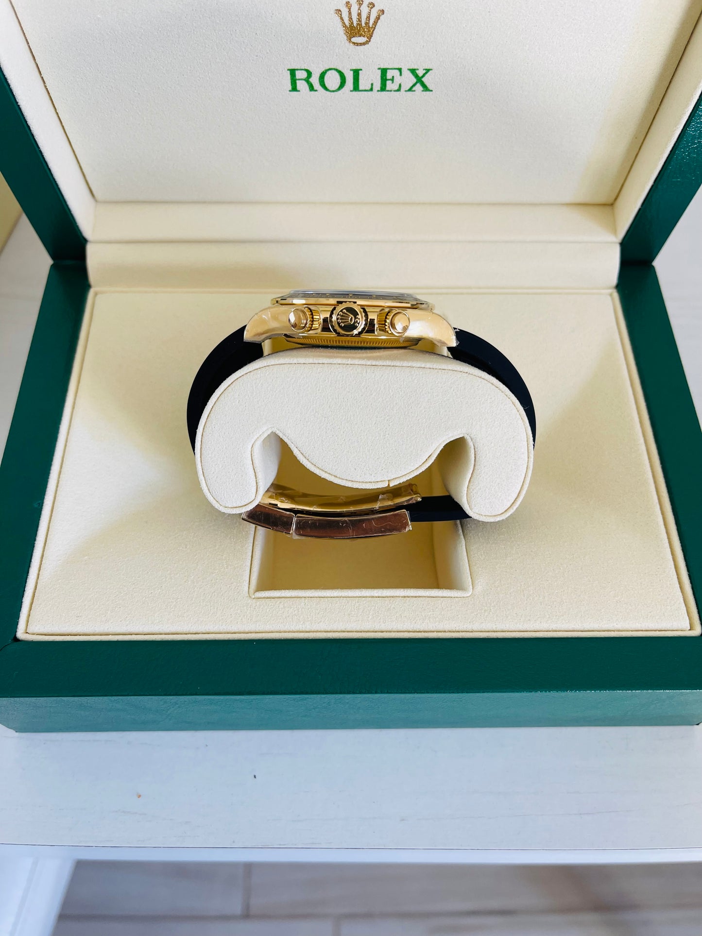 Nieuwe Daytona 2025 Geassembleerd (100) 40mm 126500LN Oysterflex Gouden Wijzerplaat Tiffany Blauw