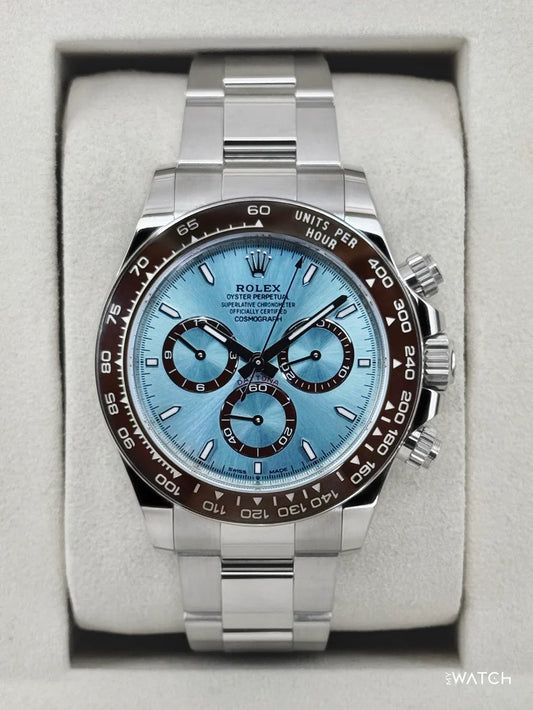 NEW 2026 Daytona Assembled (100) 40mm 126506 Platinum Ice Blue Dial