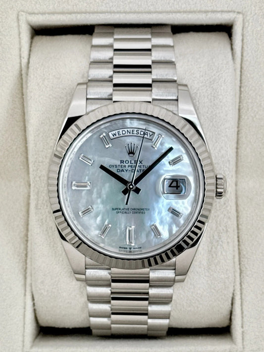 Day-Date Assembled 40mm 228239 Presidential White Gold MOP Diamond Dial