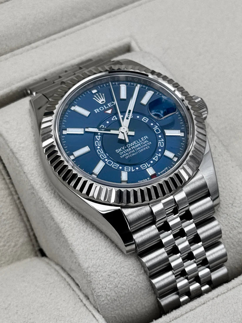 Sky-Dweller Samlet 42mm 336934 Jubilee Blåt Skive