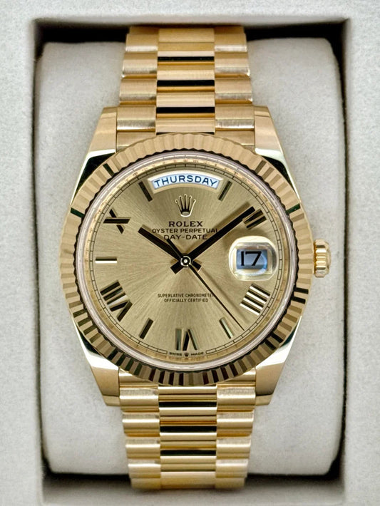 Day-Date Assembled 40mm 228238 Presidential Champagne Roman Numeral Dial