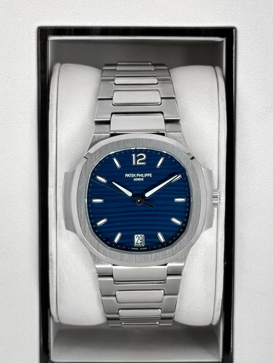 PP Assembled 100% Nautilus 35.2mm 7118/1A-001 Stainless Steel Blue Dial