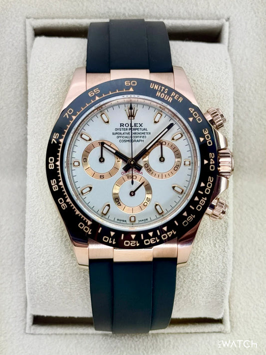 Daytona 2025 Assembled 40mm 116515LN Rose Gold Oysterflex White Dial