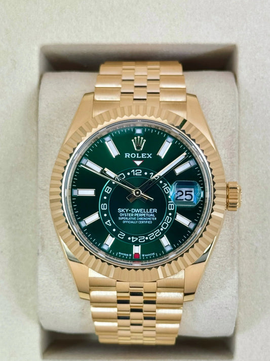 Sky-Dweller Assembled 42mm 336938 Yellow Gold Jubilee Green Dial