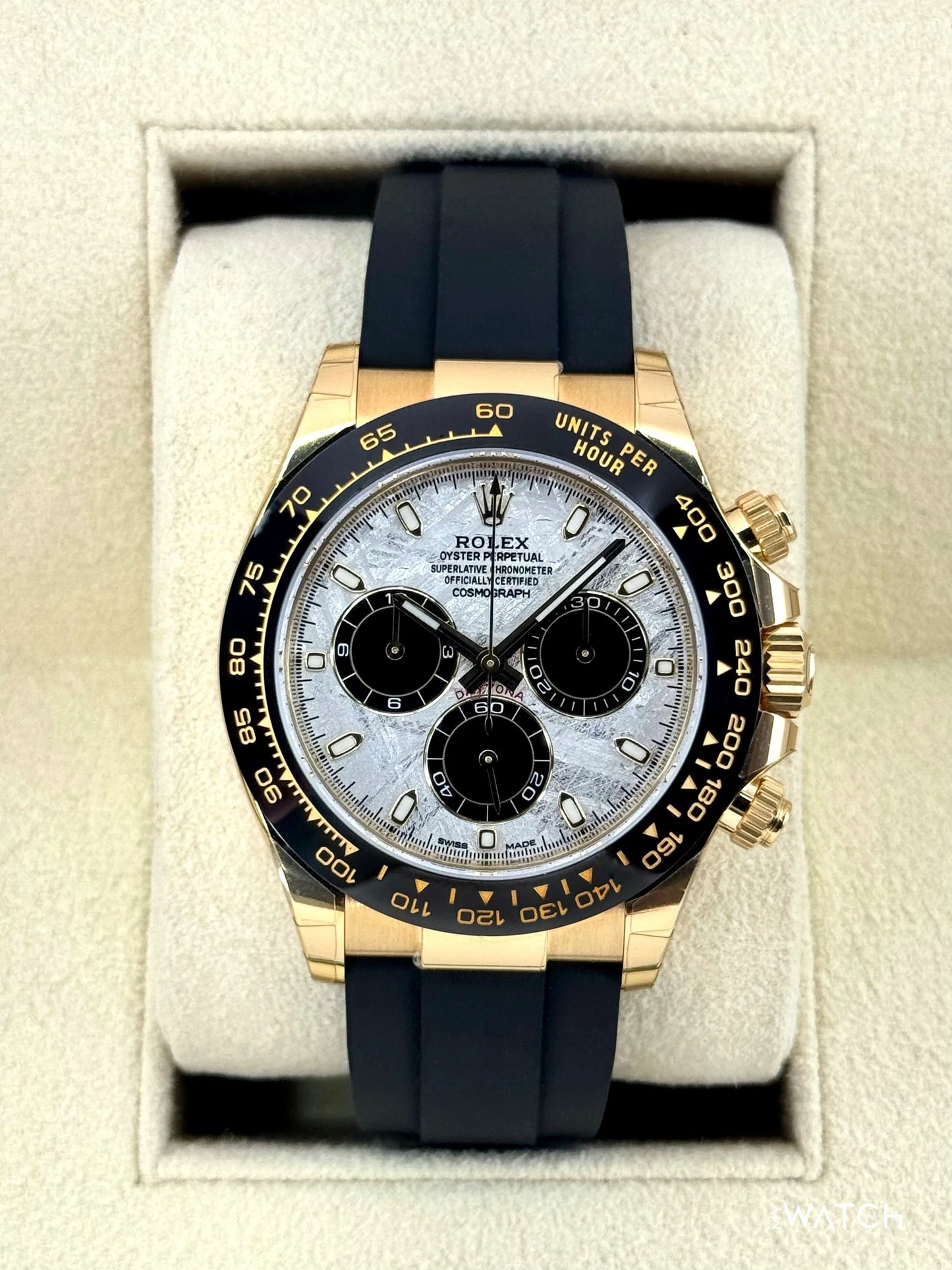 Daytona Assembled 40mm 126518LN Yellow-plated Oysterflex Meteorite Dial