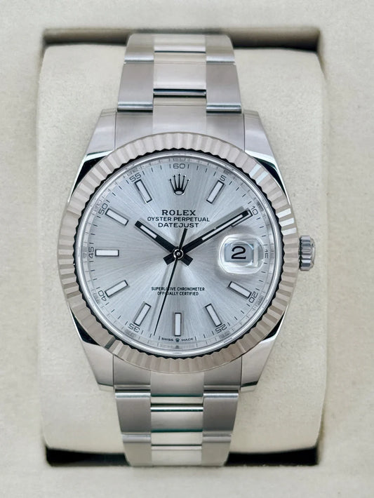 NEW 2026 Datejust Assembled (100) 41mm 126334 Stainless Steel Oyster Silver Dial