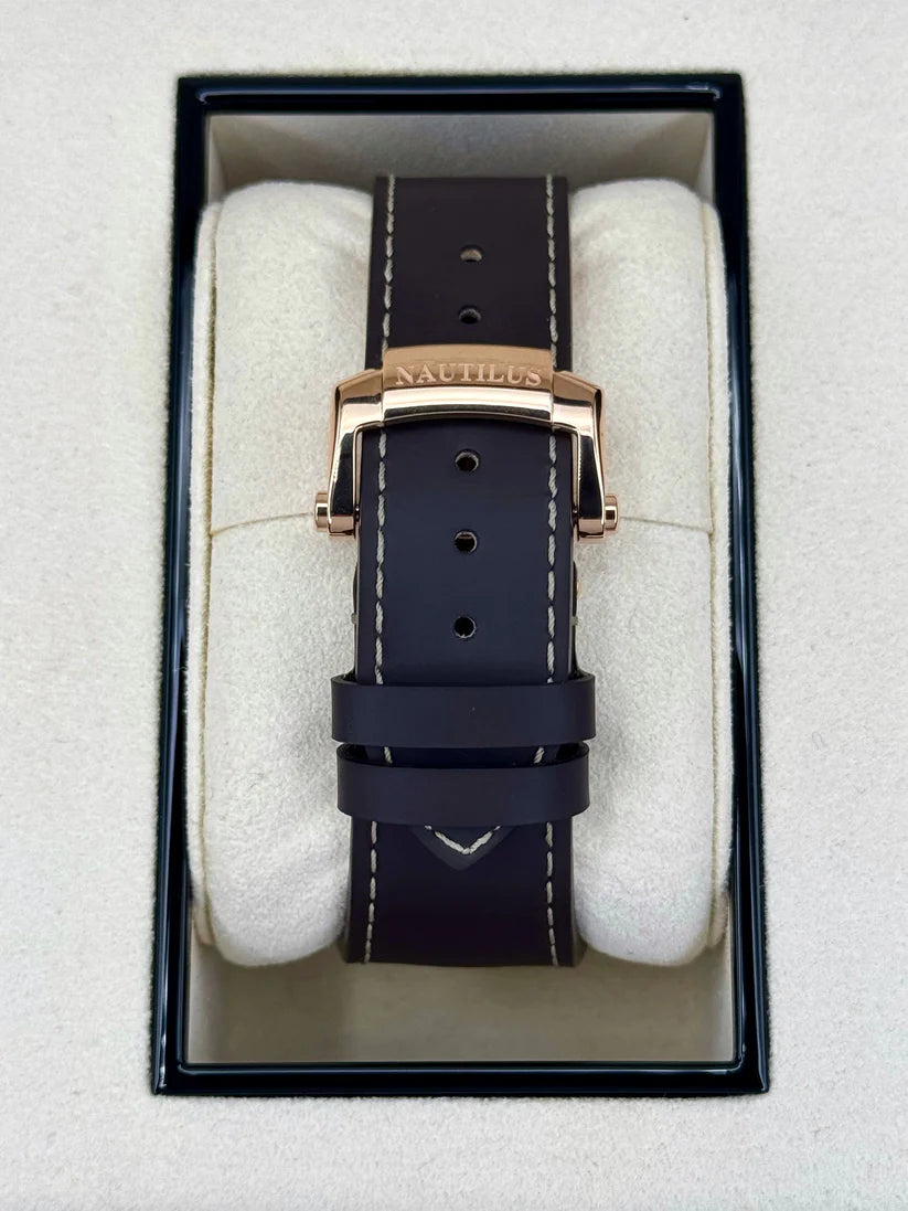 PP Nautilus Assemblato 100% 40mm 5712R Oro Rosa Quadrante Marrone