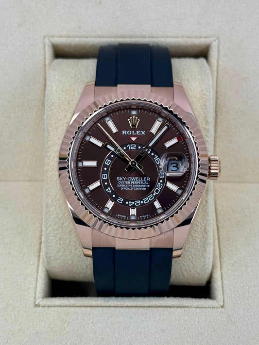 Sky-Dweller Assembled 42mm 326235 Rose Gold Oysterflex Chocolate Dial